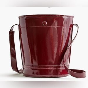 J. Crew Glossy Burgundy Crossbody Bag